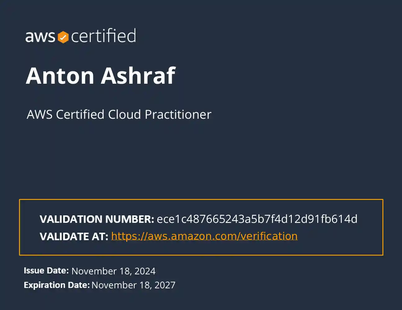 AWS Certified Cloud Practitioner